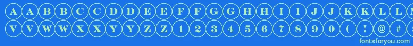 ADiscoserif Font – Green Fonts on Blue Background