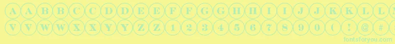 ADiscoserif Font – Green Fonts on Yellow Background