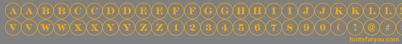 ADiscoserif-fontti – oranssit fontit harmaalla taustalla