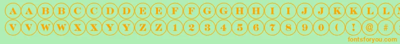 ADiscoserif Font – Orange Fonts on Green Background
