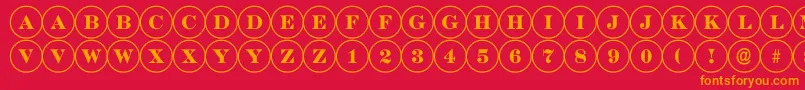 ADiscoserif Font – Orange Fonts on Red Background