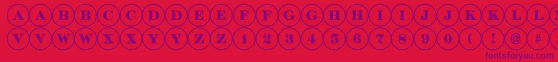 ADiscoserif Font – Purple Fonts on Red Background