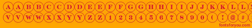 ADiscoserif Font – Red Fonts on Orange Background