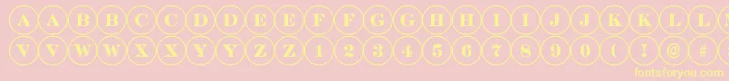 フォントADiscoserif – 黄色のフォント、ピンクの背景