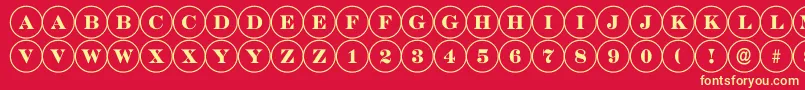 ADiscoserif Font – Yellow Fonts on Red Background