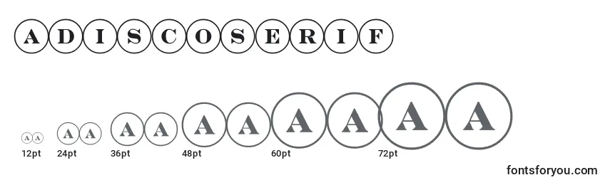 Размеры шрифта ADiscoserif