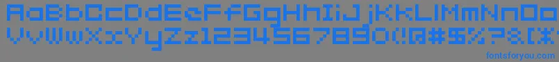 フォントSomybmp027 – 灰色の背景に青い文字