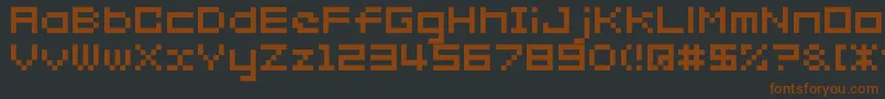 Somybmp027 Font – Brown Fonts on Black Background
