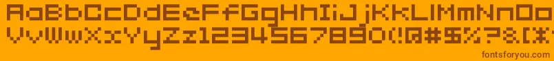 Шрифт Somybmp027 – коричневые шрифты на оранжевом фоне