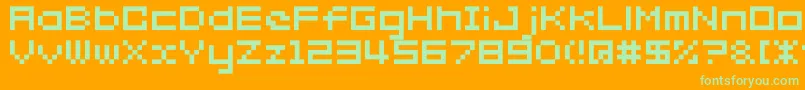 Somybmp027-Schriftart – Grüne Schriften auf orangefarbenem Hintergrund