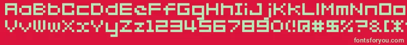 Шрифт Somybmp027 – зелёные шрифты на красном фоне