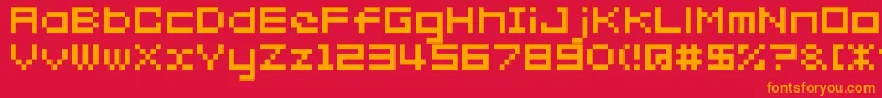 fuente Somybmp027 – Fuentes Naranjas Sobre Fondo Rojo