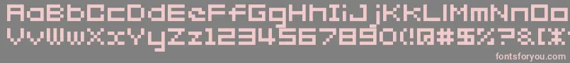 フォントSomybmp027 – 灰色の背景にピンクのフォント
