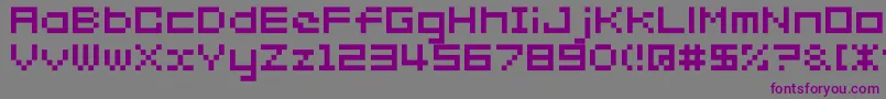 Somybmp027 Font – Purple Fonts on Gray Background