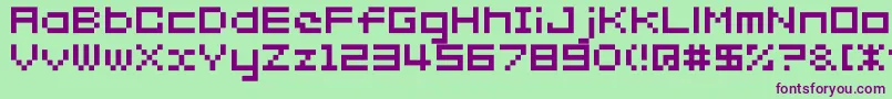 Somybmp027 Font – Purple Fonts on Green Background