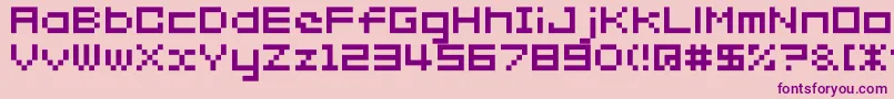 Somybmp027 Font – Purple Fonts on Pink Background