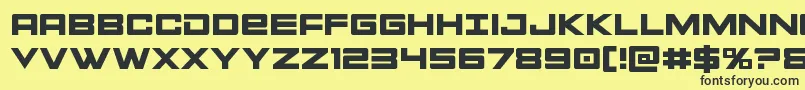 Montroc Font – Black Fonts on Yellow Background