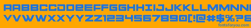 Шрифт Montroc – синие шрифты на оранжевом фоне