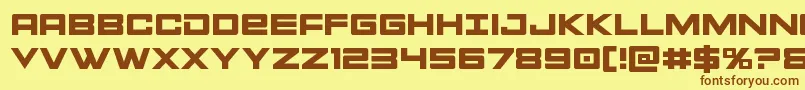 Шрифт Montroc – коричневые шрифты на жёлтом фоне