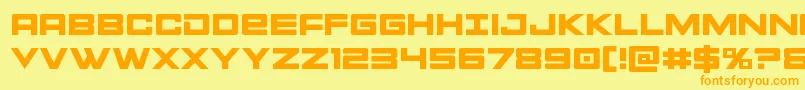 Шрифт Montroc – оранжевые шрифты на жёлтом фоне