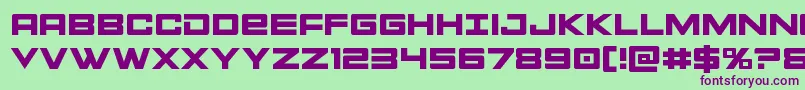 Шрифт Montroc – фиолетовые шрифты на зелёном фоне