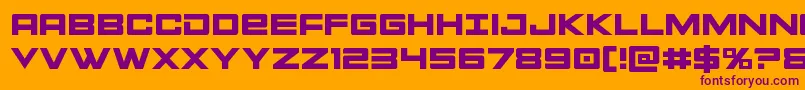 Шрифт Montroc – фиолетовые шрифты на оранжевом фоне