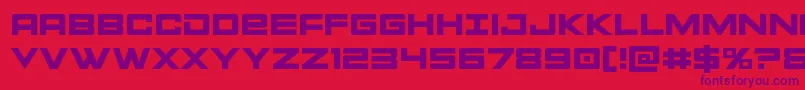 フォントMontroc – 赤い背景に紫のフォント