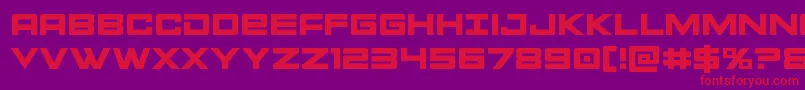 フォントMontroc – 紫の背景に赤い文字