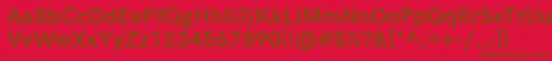 Подробнее о шрифте HkgroteskBoldlegacy Шрифт HkgroteskBoldlegacy – коричневые шрифты на красном фоне