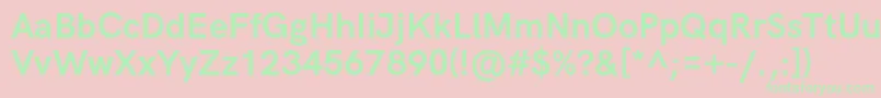 Police HkgroteskBoldlegacy – polices vertes sur fond rose