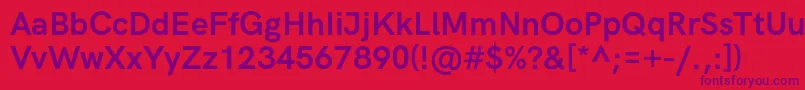 HkgroteskBoldlegacy Font – Purple Fonts on Red Background