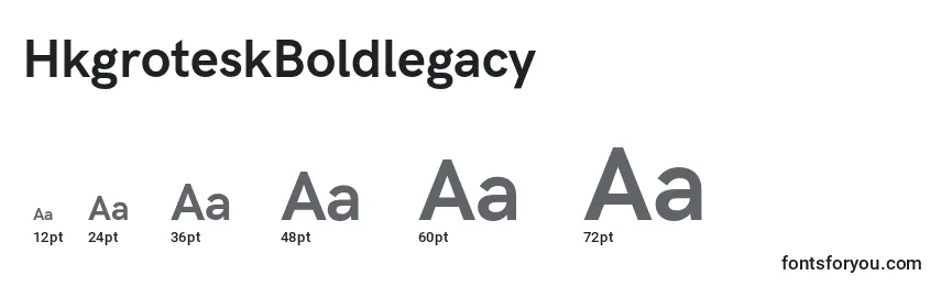 Размеры шрифта HkgroteskBoldlegacy