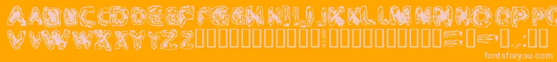 CriticalMass Font – Pink Fonts on Orange Background