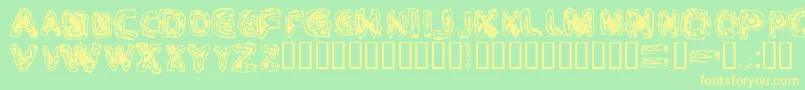CriticalMass Font – Yellow Fonts on Green Background