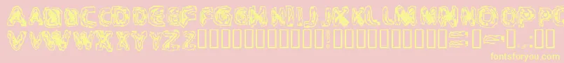 CriticalMass Font – Yellow Fonts on Pink Background