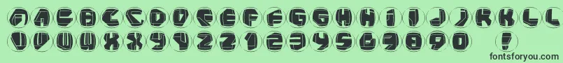 Neopanrings Font – Black Fonts on Green Background