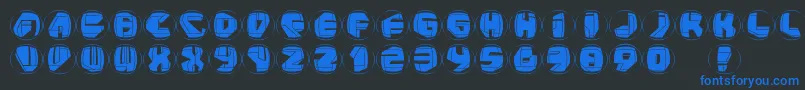 Neopanrings Font – Blue Fonts on Black Background