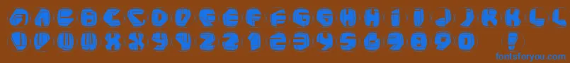 Neopanrings Font – Blue Fonts on Brown Background