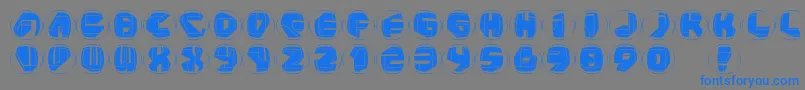 Neopanrings Font – Blue Fonts on Gray Background
