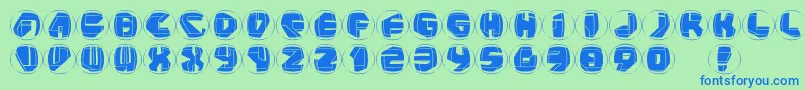 Neopanrings Font – Blue Fonts on Green Background