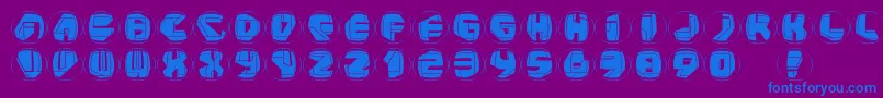 Neopanrings Font – Blue Fonts on Purple Background