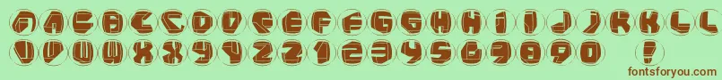 Neopanrings Font – Brown Fonts on Green Background