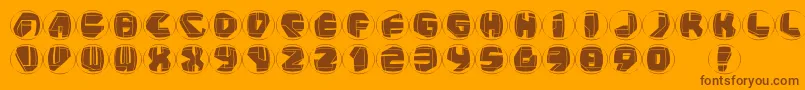 Neopanrings Font – Brown Fonts on Orange Background