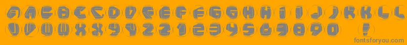 Neopanrings-Schriftart – Graue Schriften auf orangefarbenem Hintergrund