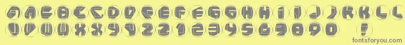 Neopanrings Font – Gray Fonts on Yellow Background