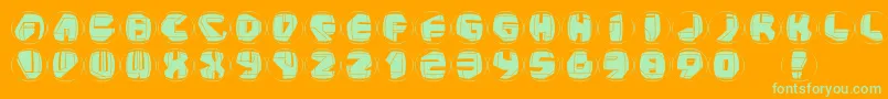Neopanrings Font – Green Fonts on Orange Background
