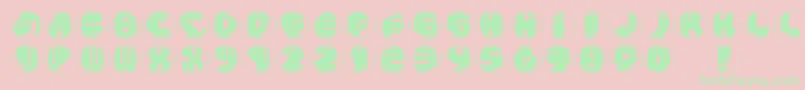 Neopanrings Font – Green Fonts on Pink Background