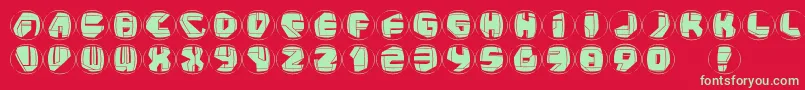 Neopanrings Font – Green Fonts on Red Background