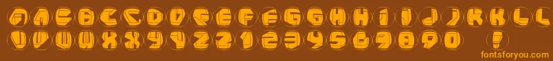 Neopanrings Font – Orange Fonts on Brown Background