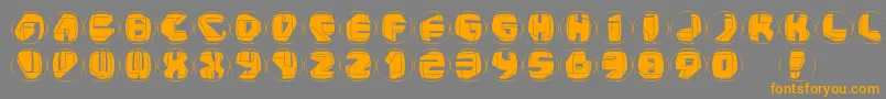 Neopanrings Font – Orange Fonts on Gray Background
